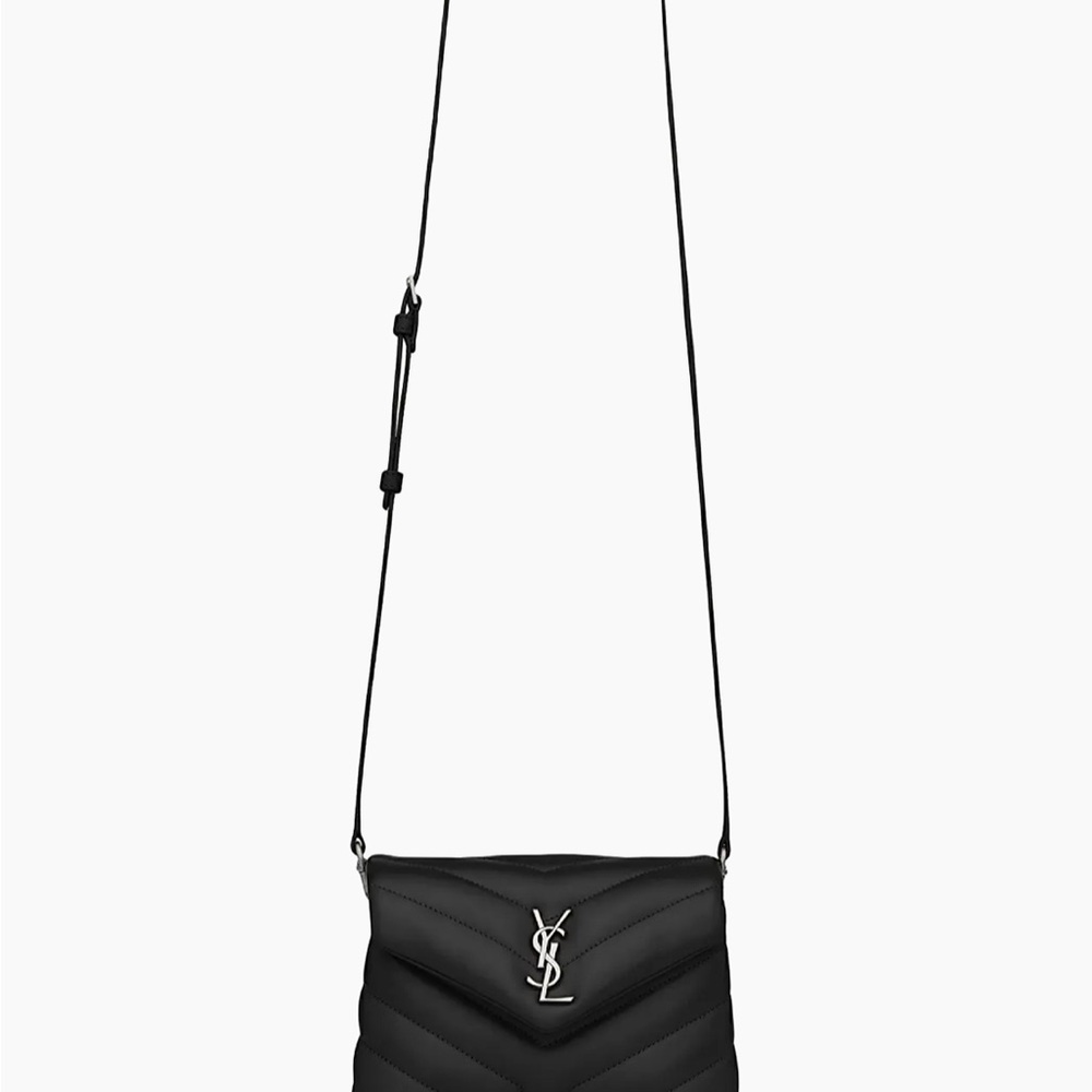 Yves Saint Laurent mini Loulou Mateless   Black Quilted Crossbody Bag
